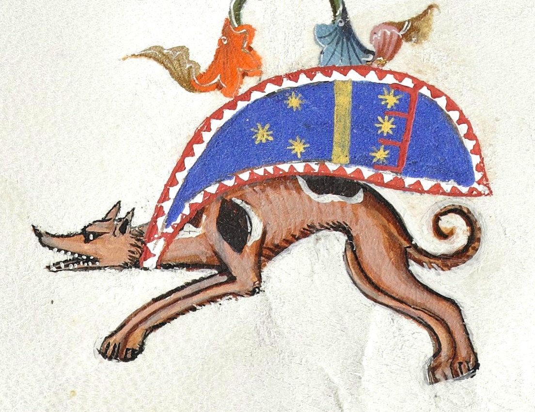 两幅欧洲14世纪的视觉系猎犬画